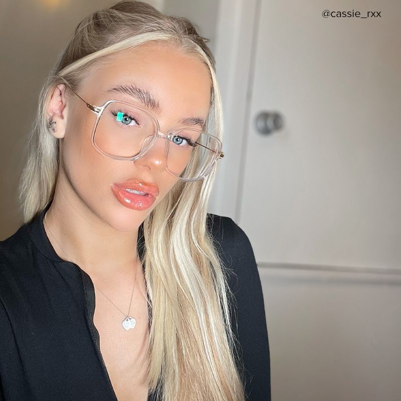 Payton Geometric Clear Eyeglasses | ZEELOOL UK9