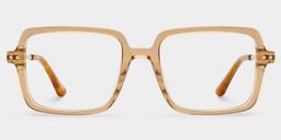 Asher Brown Rectangle Glasses0