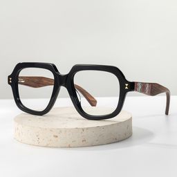 Faubion Geometric Black Glasses0