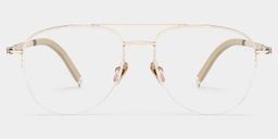 Grayson Light Gold Aviator Glasses0