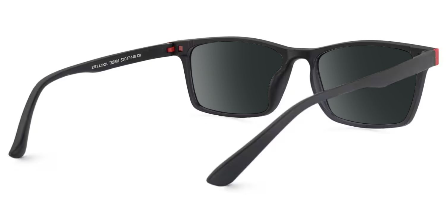 Cheche Tr90 Black Rectangle Frame Sunglasses | ZEELOOL UK3