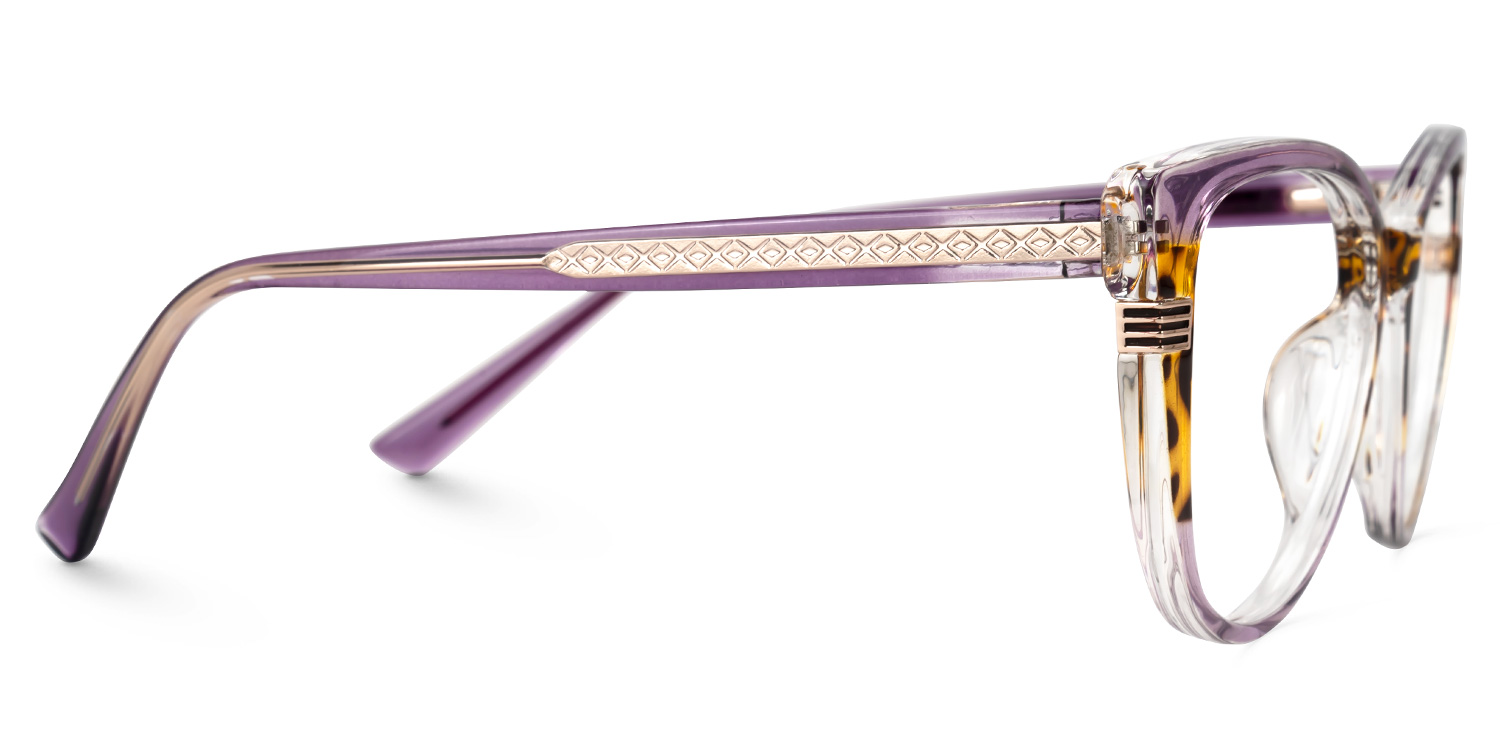 Clarice Cateye Purple Glasses3