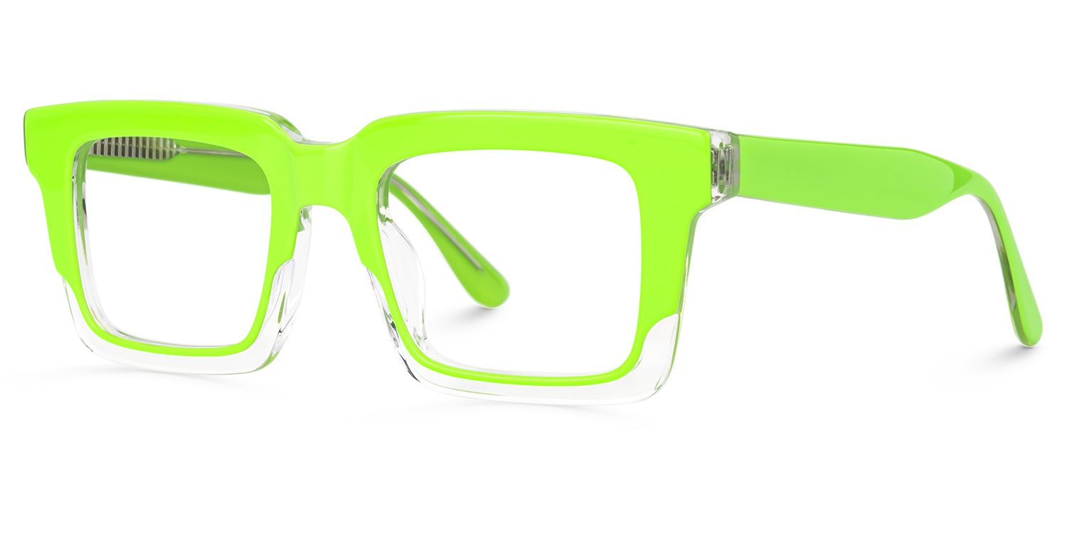 Men Rectangle Holly Green Eyeglasses | ZEELOOL UK1