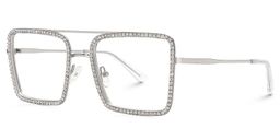 Diva Square Silver Glasses3