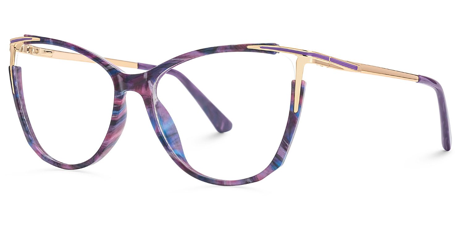 New Purple-Tortoise Color for Yomary Mixed-Material Eyeglasses  | ZEELOOL UK1