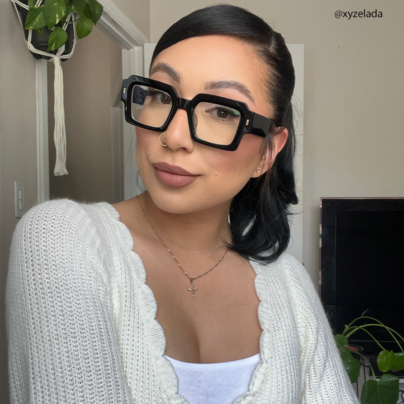 Bobbee Square Black Glasses | ZEELOOL UK7