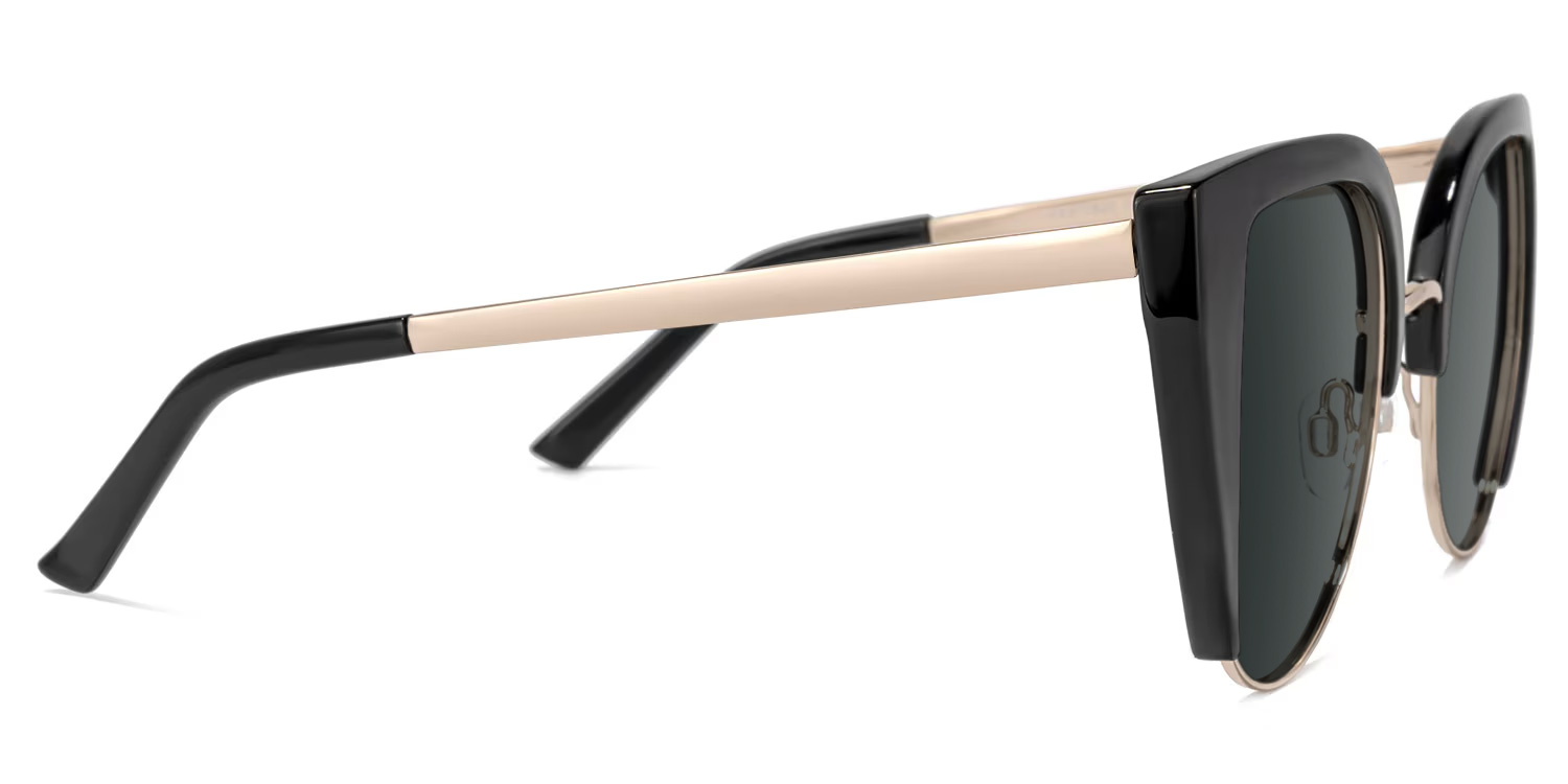 Brewer Cateye Black Frame Sunglasses | ZEELOOL UK2