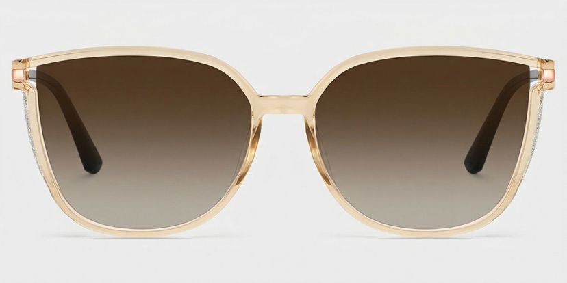 Annalisa Beige Square Sunglasses