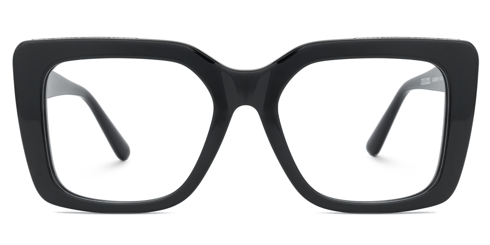 Black Rectangle Glasses Frames Maynard Glasses with Full-Frame | ZEELOOL UK1