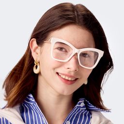 Elida White Butterfly Glasses6