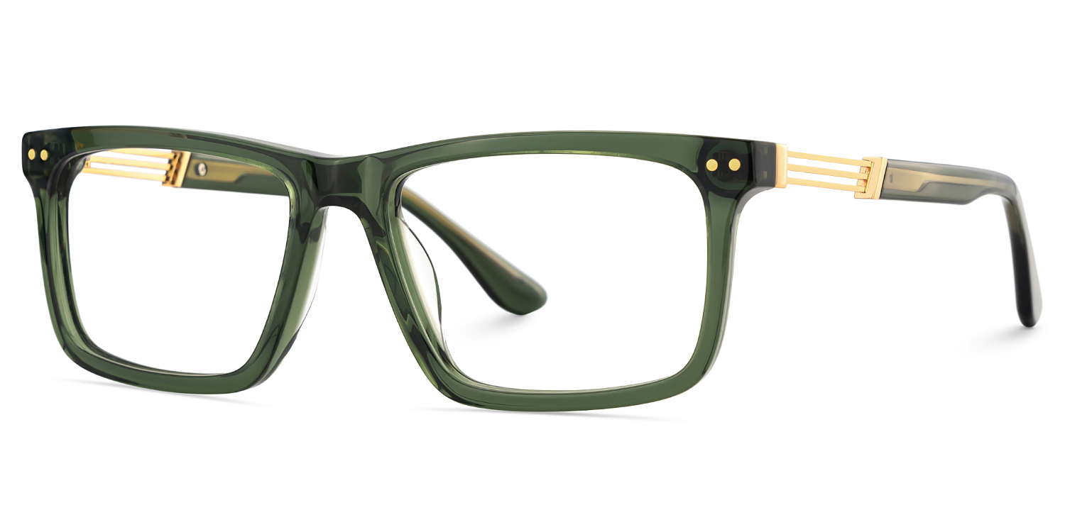 Emerson Rectangle Green Glasses3