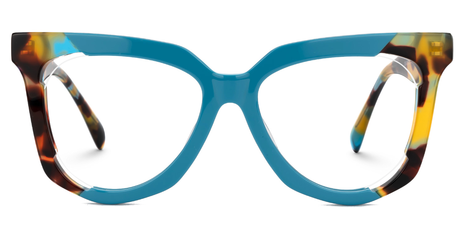 Busby Designer Eyeglasses in Butterfly Peacock-Blue Frame0