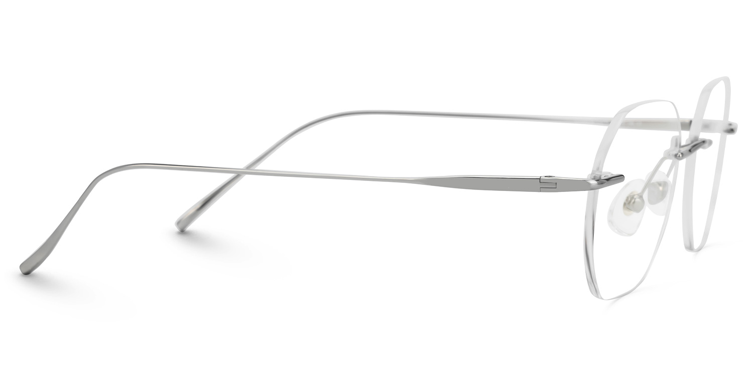 Aselie Rectangle Silver Glasses2