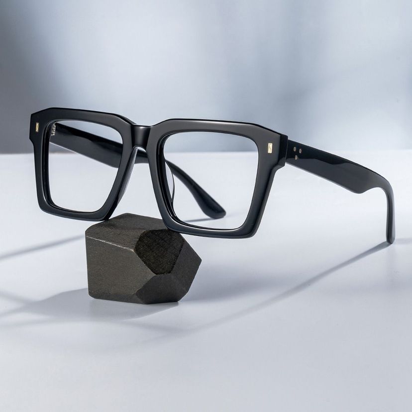 Kenish Black Square Glasses