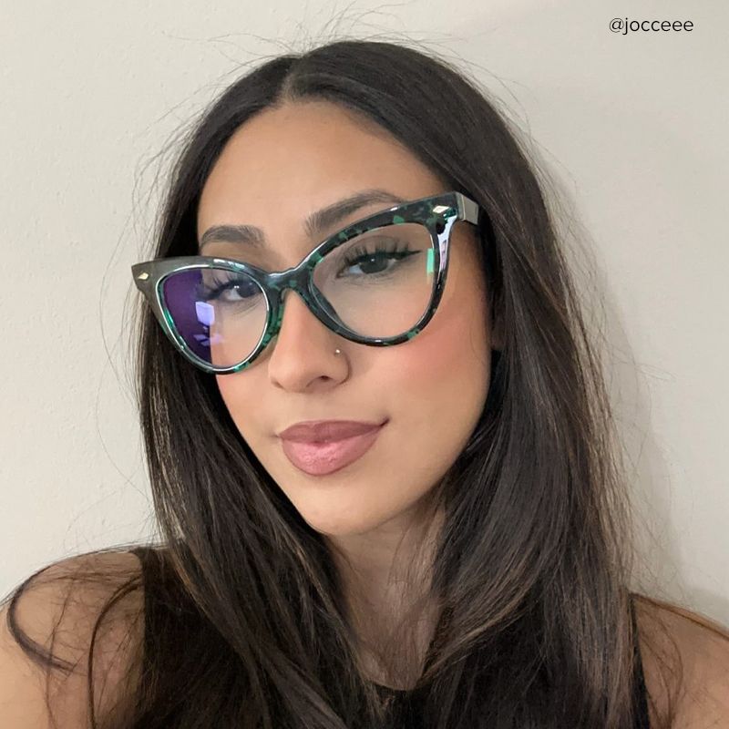 Colla Green-Floral Eyeglasses and Cat Eye Wide Frames10