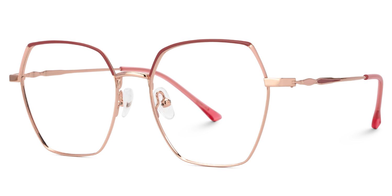 Marlon Geometric Two-Tone Full-Rim Glasses | ZEELOOL UK1