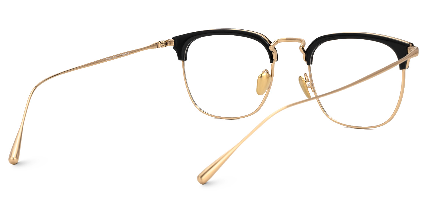Caton Browline Mixed-Materials Full-Frame Eyeglasses | ZEELOOL UK3