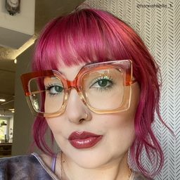 Qatar Orange Square Glasses10