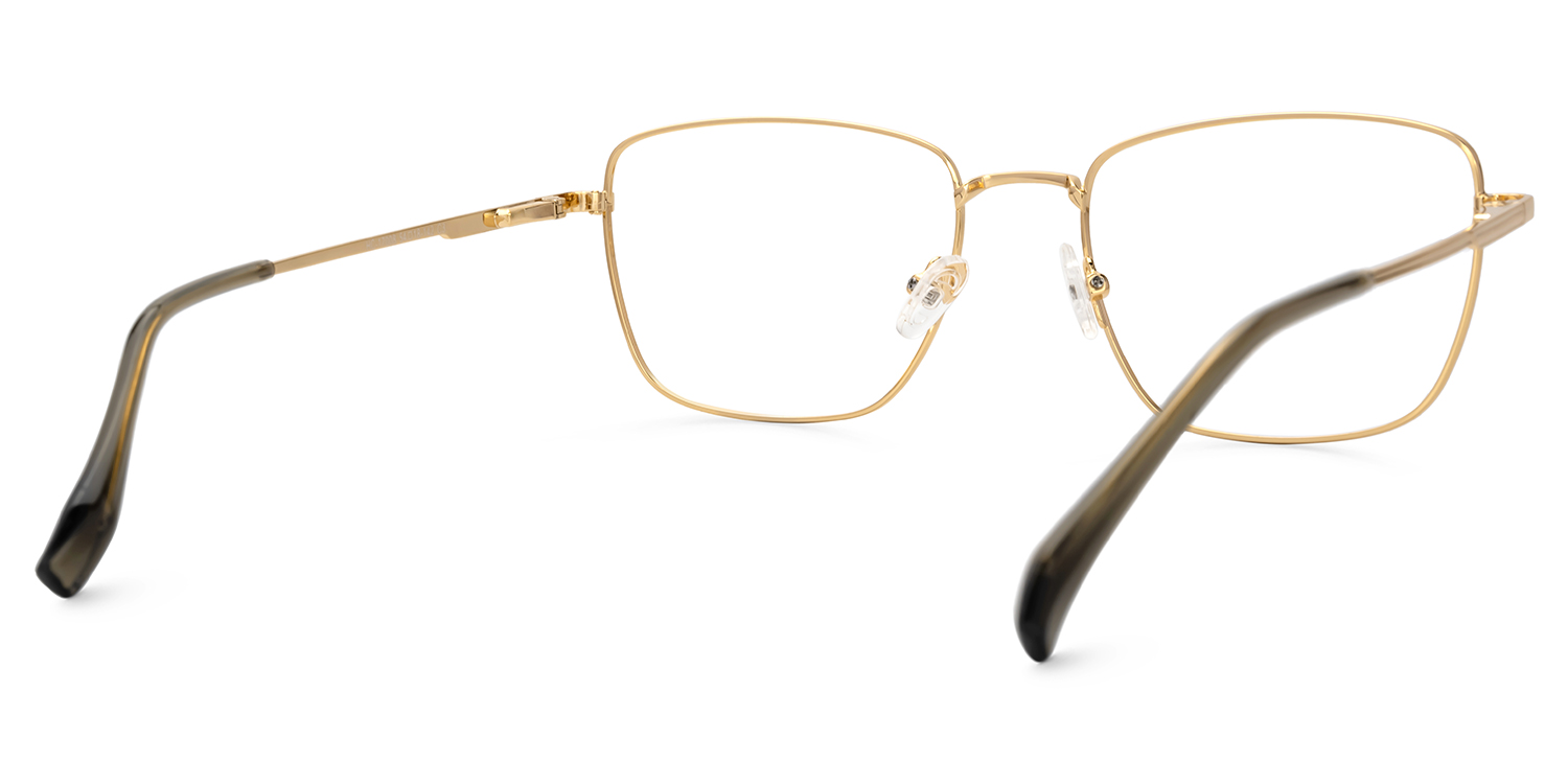 Oduntan Rectangle Gold Glasses3