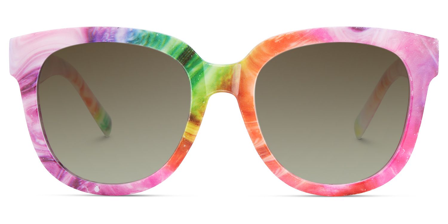 Multicolor Square Frame Glasses - Harrell on Sale | ZEELOOL UK0