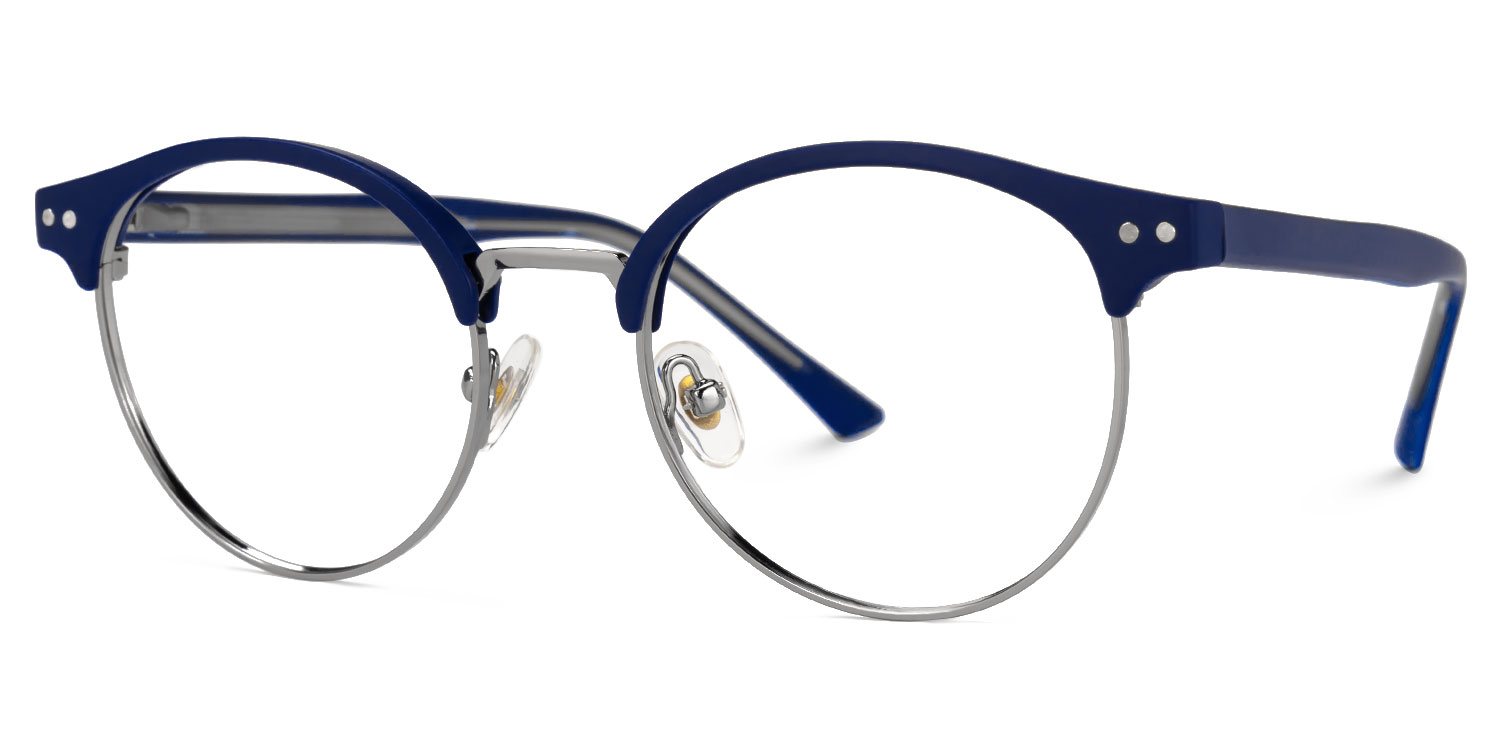 Lekka Browline Black Eyeglasses with Mixed Materials -Zeelool1