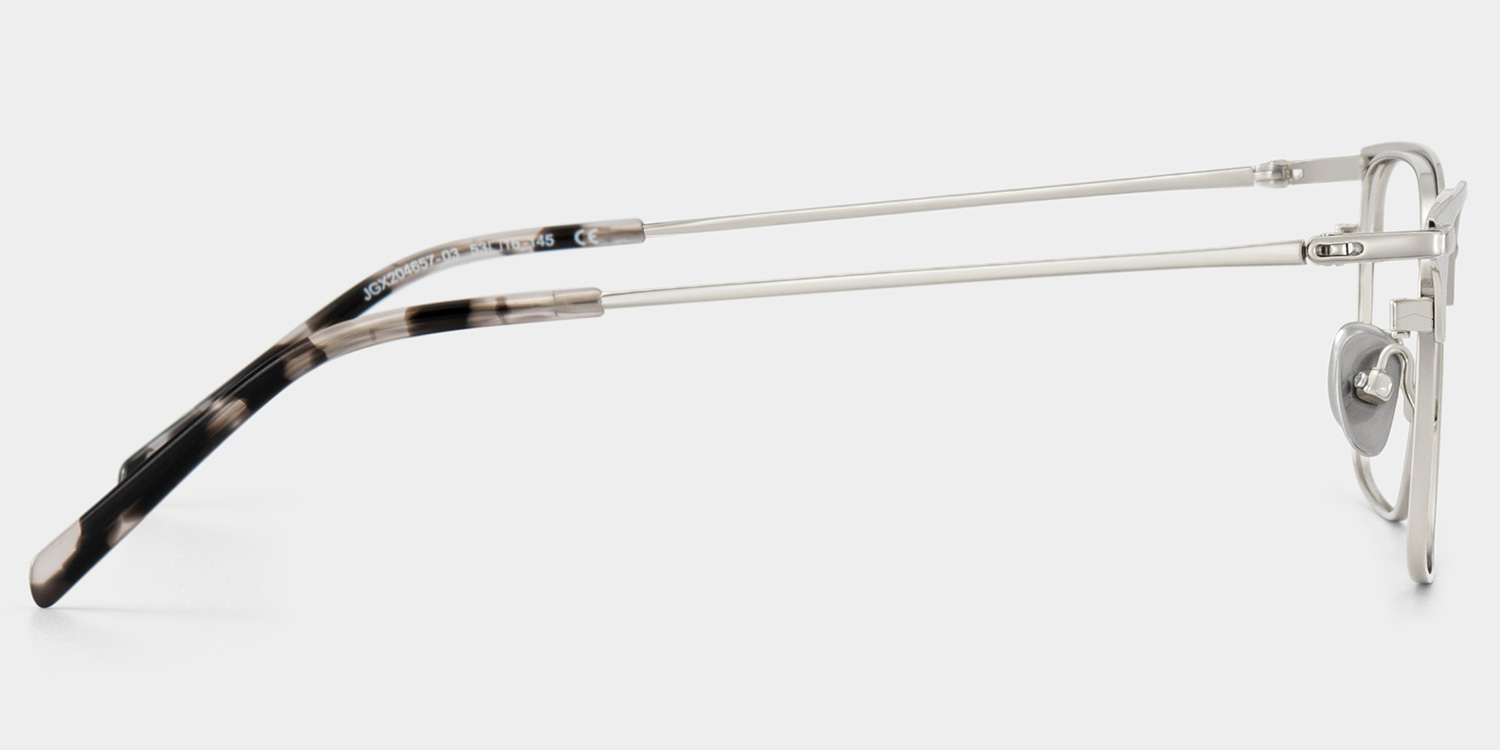 Maxwell Silver Flexible Titanium Eyeglass Frames for Men | ZEELOOL UK3