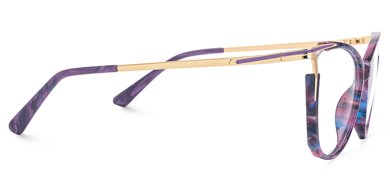 New Purple-Tortoise Color for Yomary Mixed-Material Eyeglasses  | ZEELOOL UK2