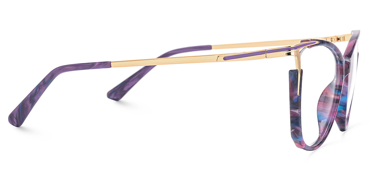 New Purple-Tortoise Color for Yomary Mixed-Material Eyeglasses  | ZEELOOL UK2