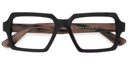 Arthur Black Rectangle Glasses1