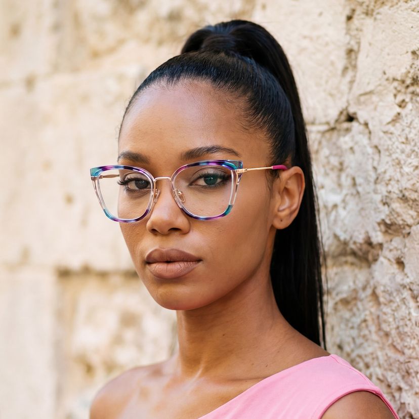 Martins Rectangle Multicolor Glasses