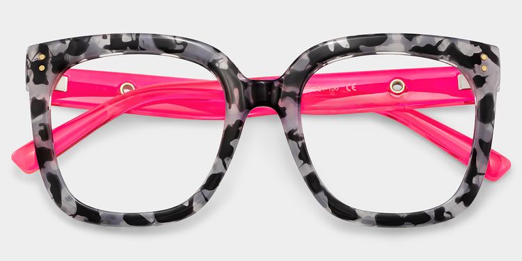 Ebony Square Gray-Tortoise Glasses