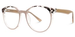 Jumesha Round Beige Glasses1