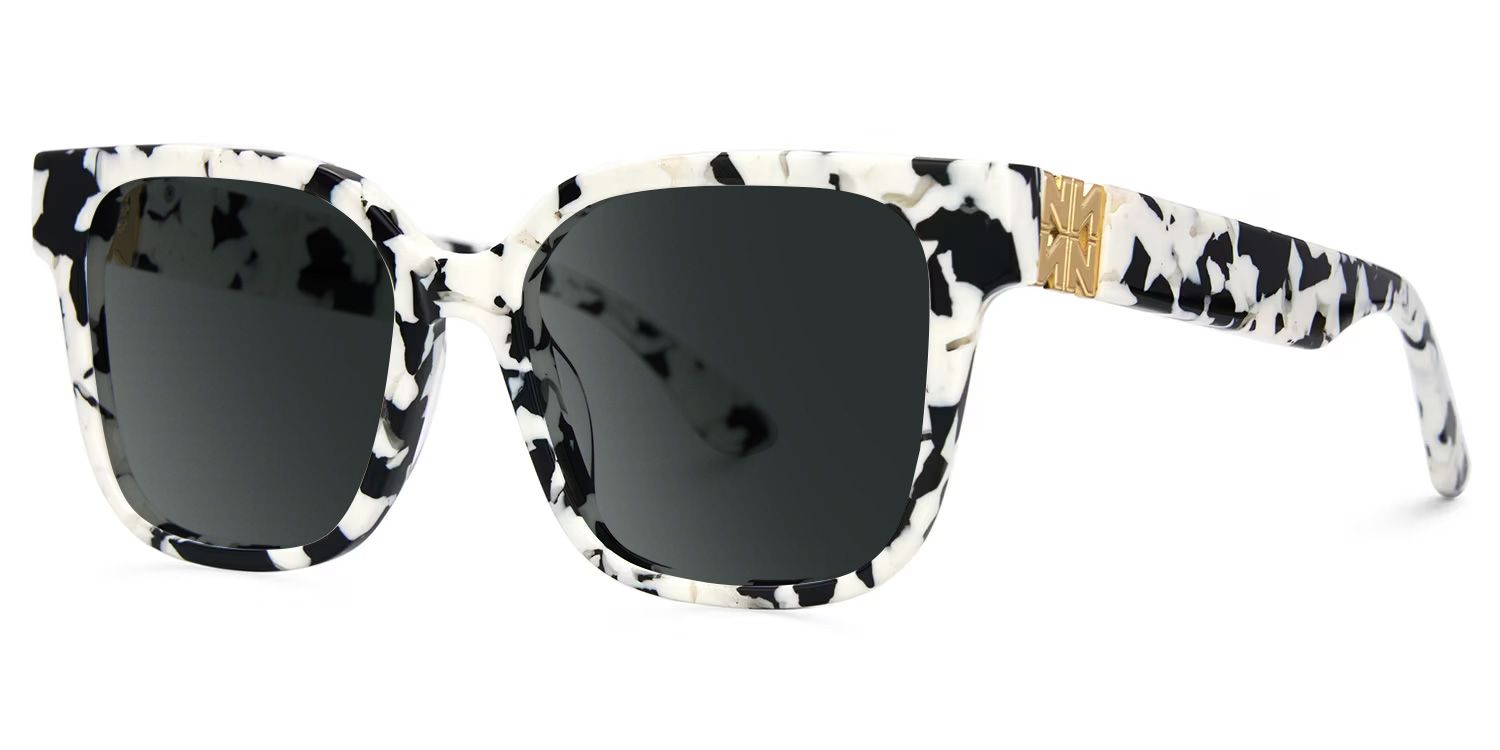 Kerri Wide Cow Print Sunglasses with Square Frames | ZEELOOL UK1