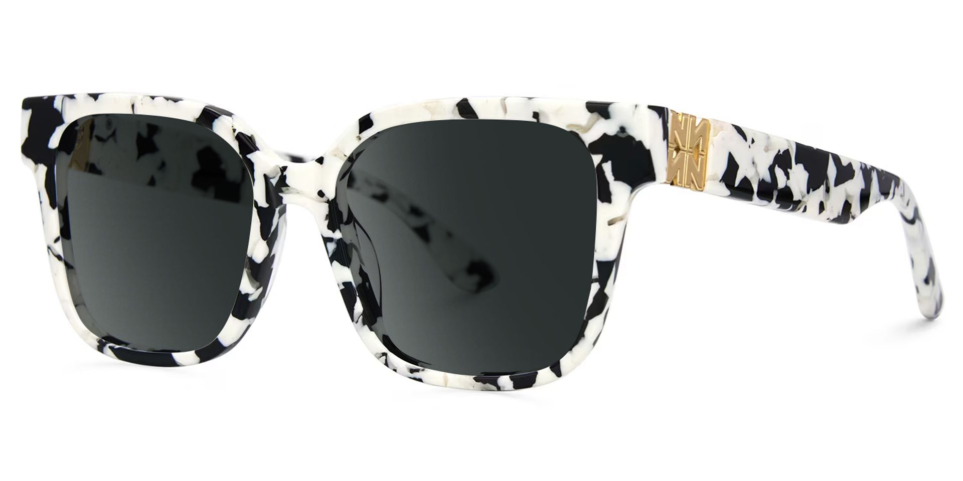 Kerri Wide Cow Print Sunglasses with Square Frames | ZEELOOL UK1