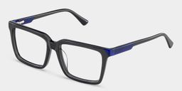 Troy Dark Gray Rectangle Glasses2