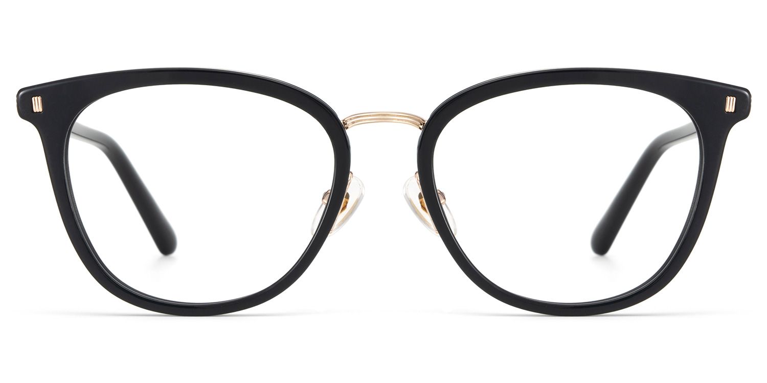 Caden Eyeglasses in Round Black Frame | ZEELOOL UK2
