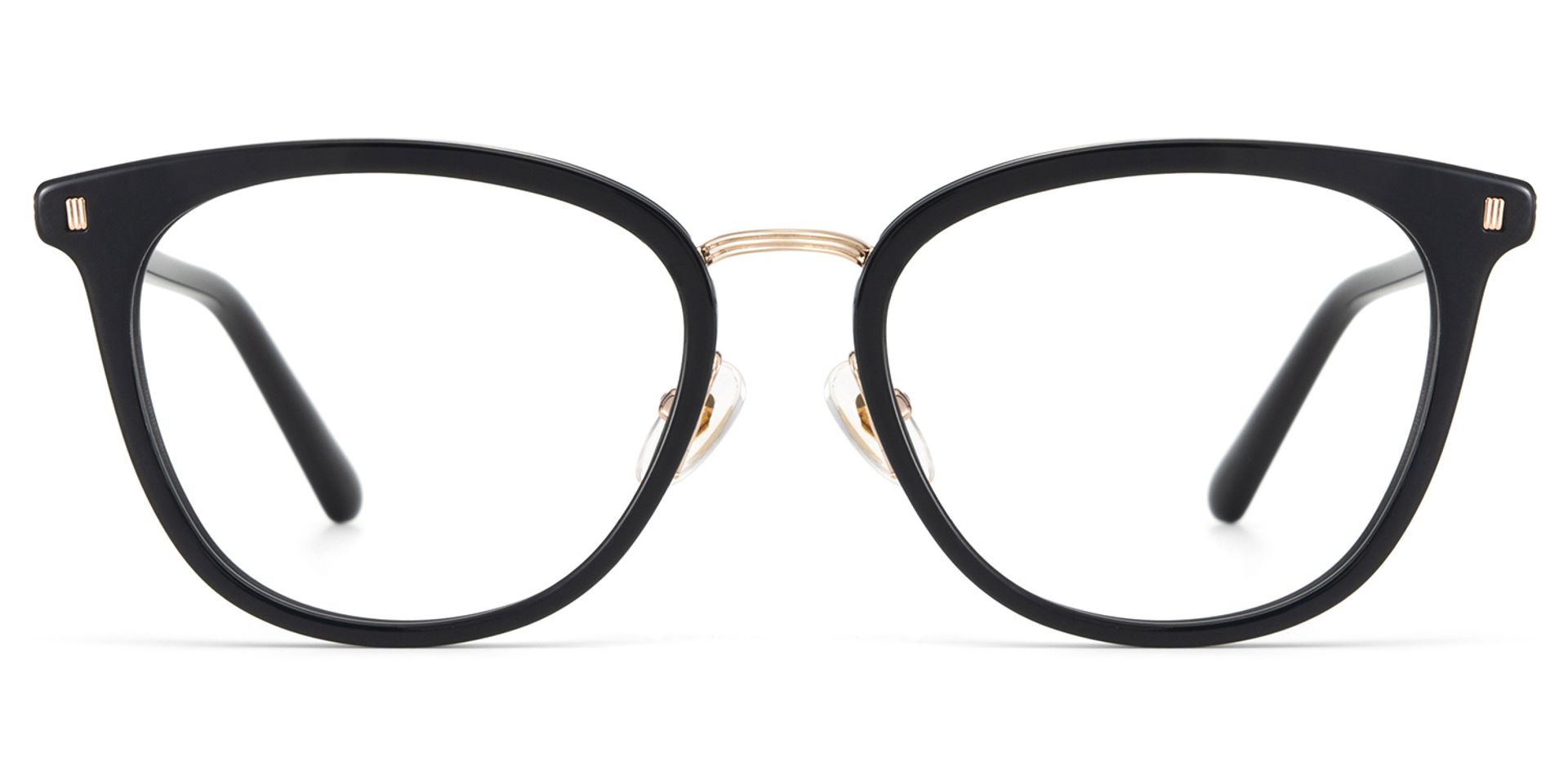 Caden Eyeglasses in Round Black Frame | ZEELOOL UK2