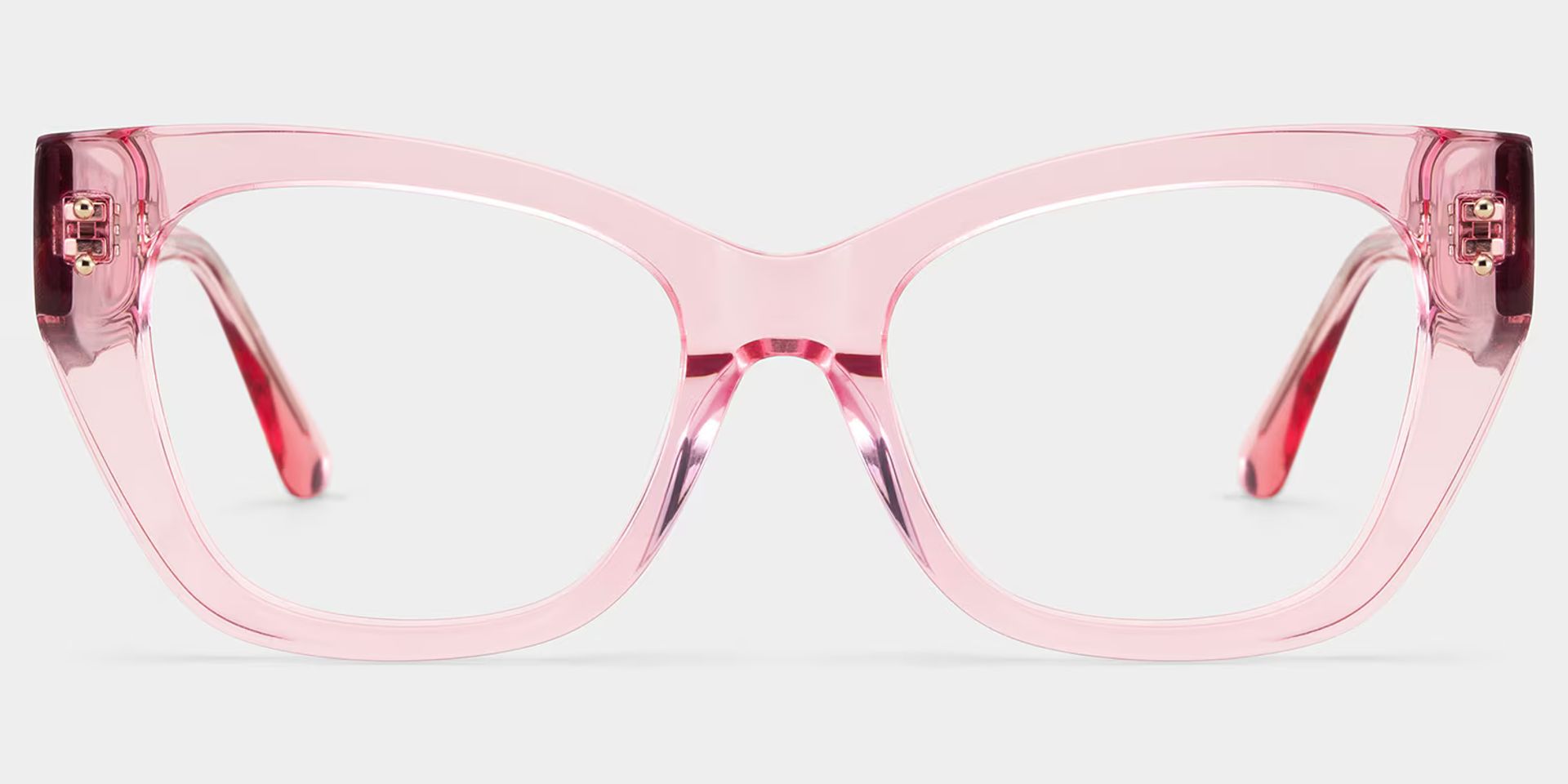 Skylar Clear Pink Frame Glasses with Butterfly Frame Online | ZEELOOL UK2
