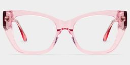 Skylar Butterfly Clear Pink Glasses2