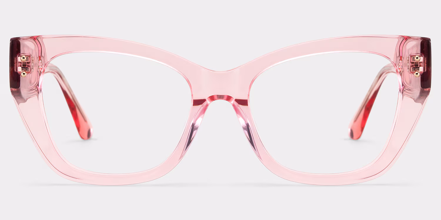 Skylar Butterfly Clear Pink Glasses