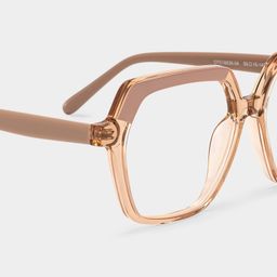 Norah Beige Geometric Glasses4