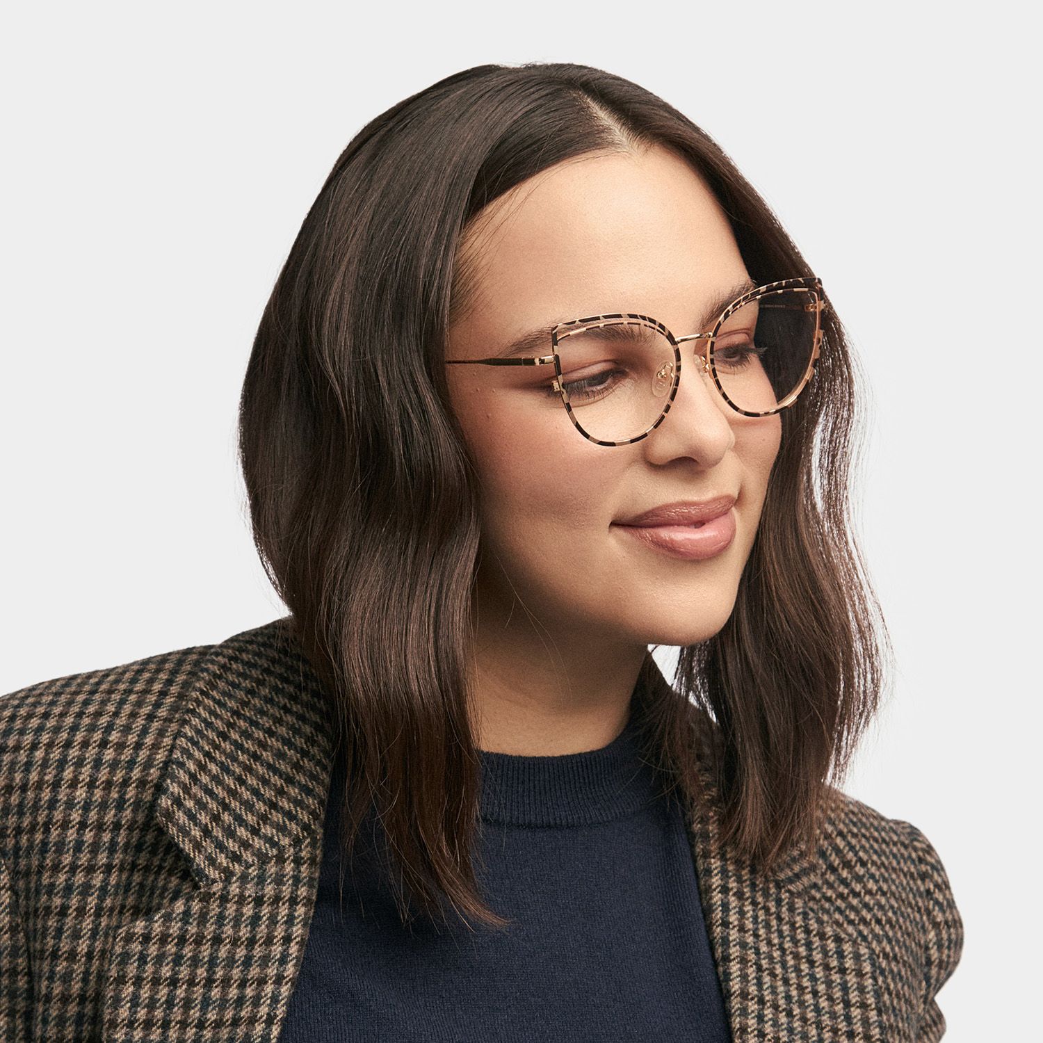 Spivey Cateye Metal Full Frame Eyeglasses | ZEELOOL UK1