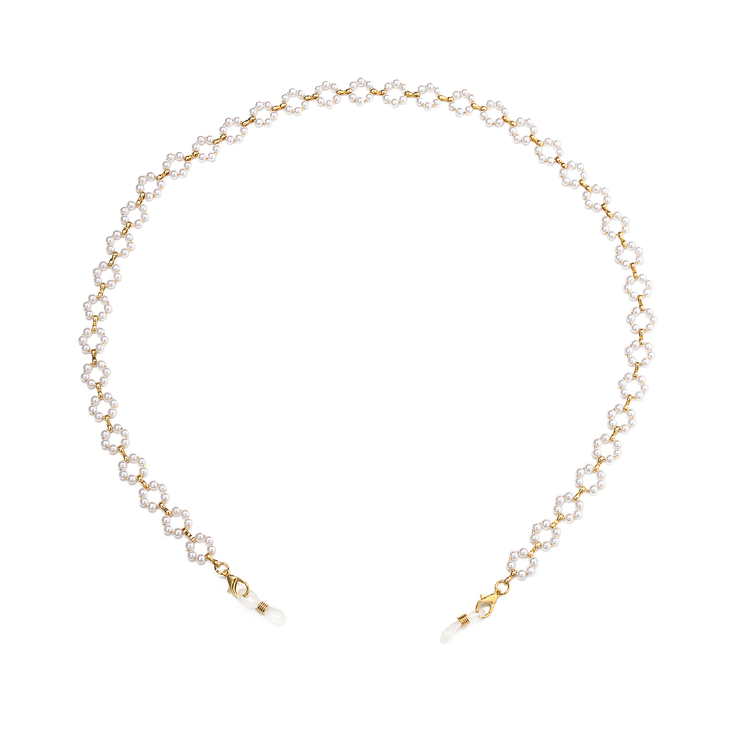 Simple Stylish Flower Shape White Eyewear Chains1