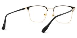 Dawson Browline Black Gold Glasses5