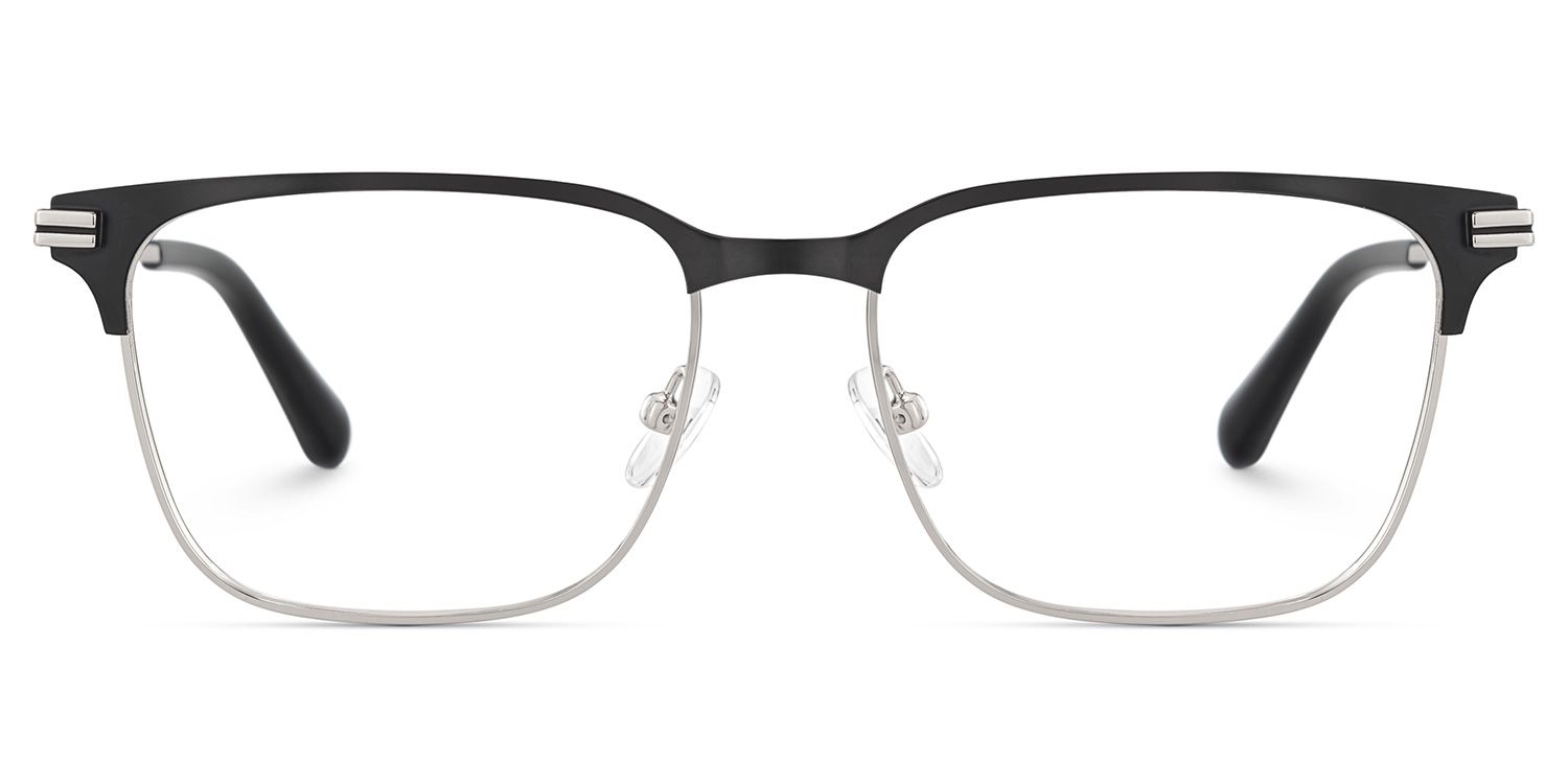 Marshall Gray Rectangle Prescription Glasses | ZEELOOL UK1