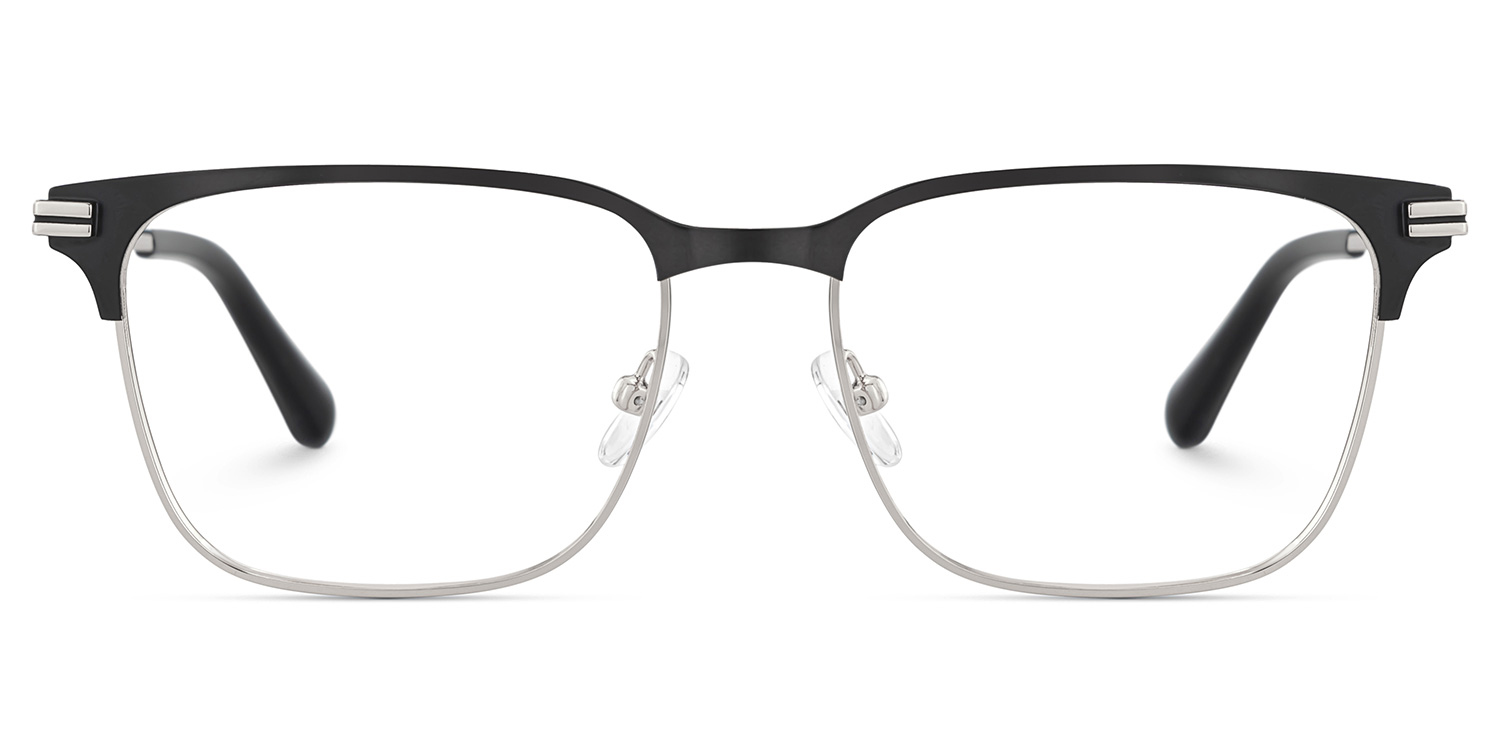 Marshall Gray Rectangle Prescription Glasses | ZEELOOL UK1
