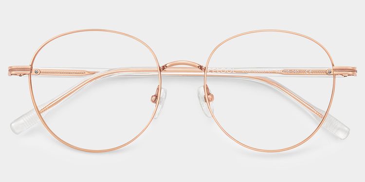 Celena Round Rose-Gold Glasses