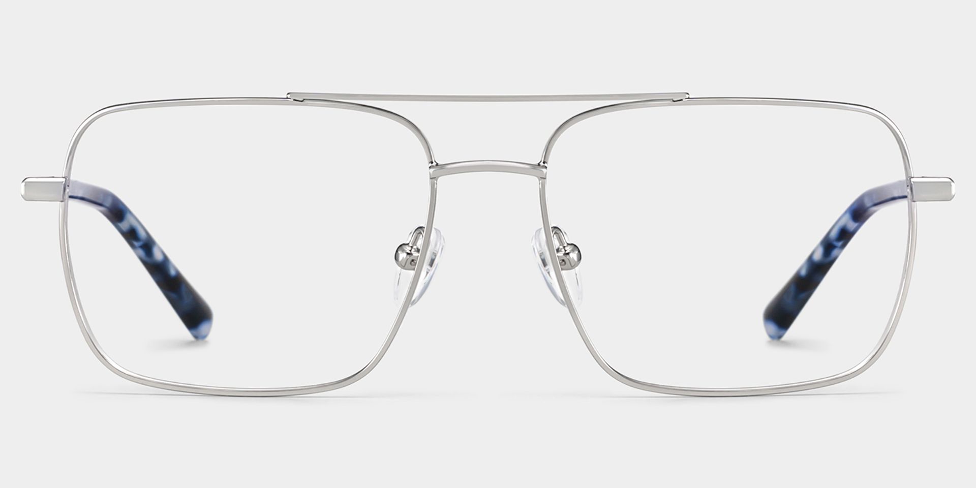 Iris Silver Frame Glasses with Aviator Frame Online | ZEELOOL UK2