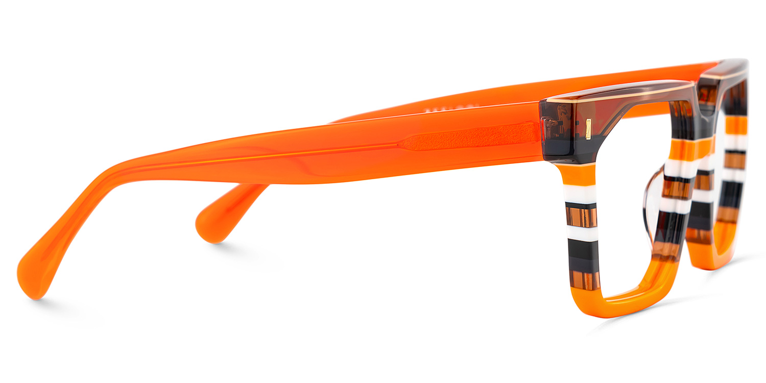 Laguer Rectangle Orange Glasses4