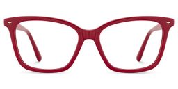 Theo Rectangle Red Glasses1